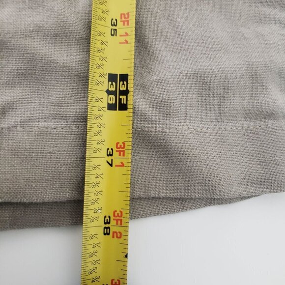 LL Bean Linen Pants Womens Size 18 Beige Coastal Neutral Outdoor Pockets - Picture 10 of 10